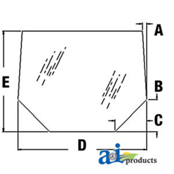 A & I Products Glass, Rear 65.5" x46.5" x4" A-CG1996